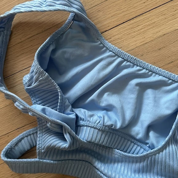 Forever 21 - Light Blue Ribbed Bikini Top - Size L - Picture 6 of 6